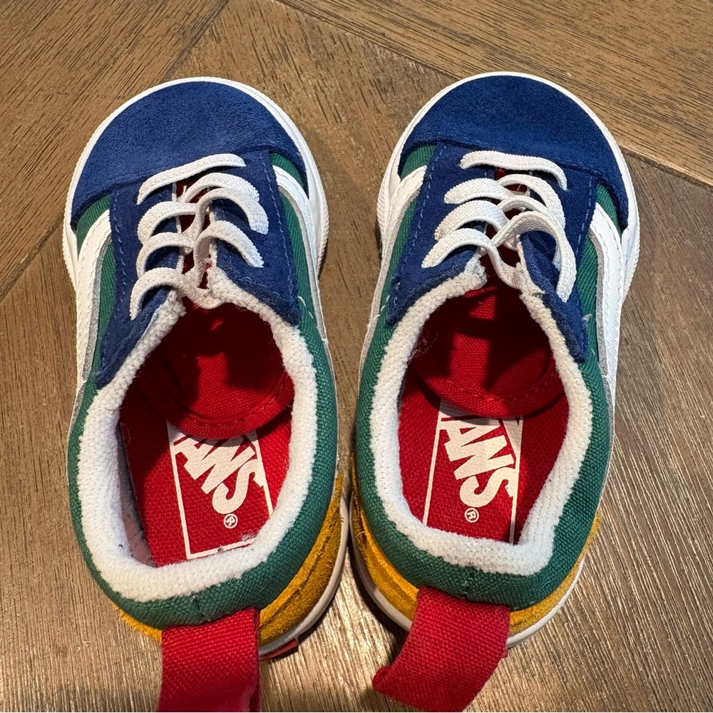 Vans Kids Blue and Green Sneakers - Picture 4 of 9